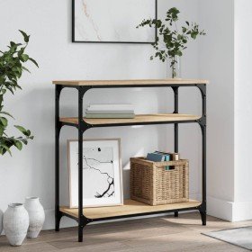 Mesa consola madera de ingeniería roble Sonoma 75x29x75 cm Mesa consola madera de ingeniería roble Sonoma 75x29x75 cm