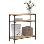 Mesa consola madera de ingeniería roble Sonoma 75x29x75 cm