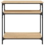 Mesa consola madera de ingeniería roble Sonoma 75x29x75 cm