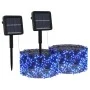 Tiras de luces solares LED 2 uds azul interior/exterior de vidaXL, Luces de Navidad - Ref: Foro24-328949, Precio: 29,11 €, De...