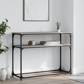 Mesa consola madera de ingeniería gris Sonoma 100x35,5x75 cm Mesa consola madera de ingeniería gris Sonoma 100x35,5x75 cm