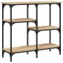 Mesa consola roble Sonoma 80x29x75 cm madera de ingeniería