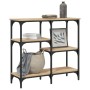Mesa consola roble Sonoma 80x29x75 cm madera de ingeniería
