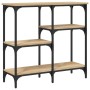 Mesa consola roble Sonoma 80x29x75 cm madera de ingeniería