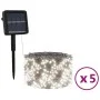 LED-Solar-Lichtstreifen, 5 Stück, kühles Weiß, für drinnen und draußen von vidaXL, Weihnachtsbeleuchtung - Ref: Foro24-328952...