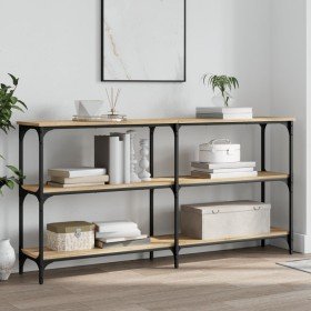 Mesa consola madera de ingeniería roble Sonoma 150x29x75 cm Mesa consola madera de ingeniería roble Sonoma 150x29x75 cm