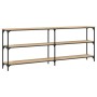 Mesa consola roble Sonoma 200x29x75 cm madera de ingeniería