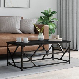 Mesa de centro de madera contrachapada negro 100x50x40 cm en Mesas de centro | Comprar online en Foro24