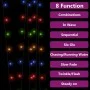 5 Stück bunte LED-Solarlichtstreifen für den Innen- und Außenbereich von vidaXL, Weihnachtsbeleuchtung - Ref: Foro24-328954, ...