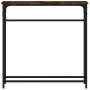 Mesa consola madera de ingeniería roble ahumado 75x19,5x75 cm