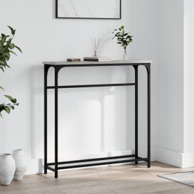 Mesa consola madera de ingeniería gris Sonoma 75x19,5x75 cm Mesa consola madera de ingeniería gris Sonoma 75x19,5x75 cm