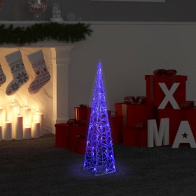 Blue acrylic decorative LED light cone 60 cm by vidaXL, Christmas lights - Ref: Foro24-328957, Price: 31,99 €, Discount: %
