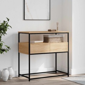 Mesa consola roble Sonoma 75x40x75 cm madera de ingeniería Mesa consola roble Sonoma 75x40x75 cm madera de ingeniería