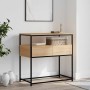 Mesa consola roble Sonoma 75x40x75 cm madera de ingeniería