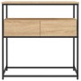 Mesa consola roble Sonoma 75x40x75 cm madera de ingeniería