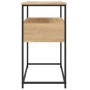 Mesa consola roble Sonoma 75x40x75 cm madera de ingeniería