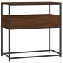 Mesa consola madera de ingeniería marrón roble 75x40x75 cm
