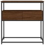 Mesa consola madera de ingeniería marrón roble 75x40x75 cm
