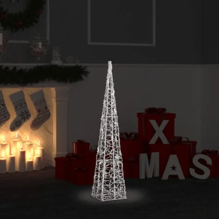 Kaltweißer dekorativer LED-Lichtkegel aus Acryl 90 cm von vidaXL, Weihnachtsbeleuchtung - Ref: Foro24-328960, Preis: 27,79 €,...
