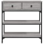 Mesa consola madera de ingeniería gris Sonoma 72,5x25x75 cm
