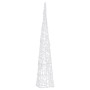 Cono de luz LED decorativo acrílico blanco frío 90 cm de vidaXL, Luces de Navidad - Ref: Foro24-328960, Precio: 28,04 €