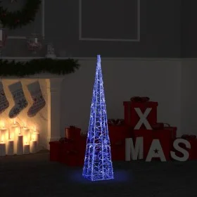 Blue acrylic decorative LED light cone 90 cm by vidaXL, Christmas lights - Ref: Foro24-328961, Price: 26,20 €, Discount: %