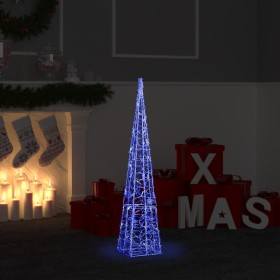 Cono de luz LED decorativo acrílico azul 90 cm de vidaXL, Luces de Navidad - Ref: Foro24-328961, Precio: 26,40 €, Descuento: %