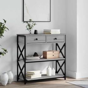 Mesa consola madera de ingeniería gris Sonoma 75x28x75 cm Mesa consola madera de ingeniería gris Sonoma 75x28x75 cm