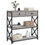 Mesa consola madera de ingeniería gris Sonoma 75x28x75 cm