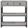 Mesa consola madera de ingeniería gris Sonoma 75x28x75 cm