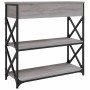 Mesa consola madera de ingeniería gris Sonoma 75x28x75 cm