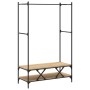 Perchero con estantes madera de ingeniería roble Sonoma