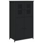 Aparador alto madera contrachapada negro 62x32x106,5 cm