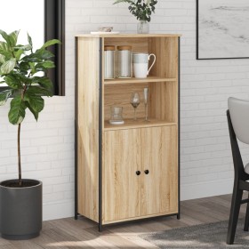Aparador alto madera contrachapada roble Sonoma 62x36x121,5 cm Aparador alto madera contrachapada roble Sonoma 62x36x121,5 cm