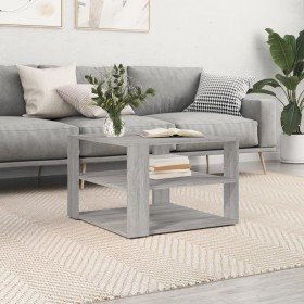 Mesa de centro madera de ingeniería gris Sonoma 59,5x59,5x40 cm Mesa de centro madera de ingeniería gris Sonoma 59,5x59,5x40 cm