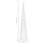Cono de luz LED decorativo acrílico blanco frío 120 cm de vidaXL, Luces de Navidad - Ref: Foro24-328964, Precio: 49,71 €