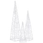 Set cono luz LED decorativo acrílico blanco frío 30/45/60cm de vidaXL, Luces de Navidad - Ref: Foro24-328968, Precio: 54,99 €...