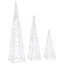 Set cono luz LED decorativo acrílico blanco frío 30/45/60cm de vidaXL, Luces de Navidad - Ref: Foro24-328968, Precio: 54,99 €...