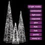Cool white acrylic decorative LED light cone set 30/45/60cm by vidaXL, Christmas lights - Ref: Foro24-328968, Price: 54,12 €,...