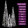 Set cono luz LED decorativo acrílico blanco frío 30/45/60cm de vidaXL, Luces de Navidad - Ref: Foro24-328968, Precio: 54,99 €...