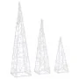 Blaues dekoratives LED-Lichtkegel-Set aus Acryl, 30/45/60 cm von vidaXL, Weihnachtsbeleuchtung - Ref: Foro24-328969, Preis: 5...