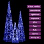 Set de cono de luz LED decorativo acrílico azul 30/45/60cm de vidaXL, Luces de Navidad - Ref: Foro24-328969, Precio: 50,87 €
