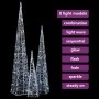 Cool white acrylic decorative LED light cone 60/90/120 cm by vidaXL, Christmas lights - Ref: Foro24-328972, Price: 121,51 €, ...