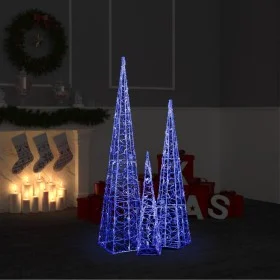 Dekorativer LED-Lichtkegel aus blauem Acryl 60/90/120 cm von vidaXL, Weihnachtsbeleuchtung - Ref: Foro24-328973, Preis: 78,90...