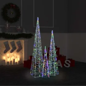 Multicolor acrylic decorative LED light cone 60/90/120 cm by vidaXL, Christmas lights - Ref: Foro24-328974, Price: 97,51 €, D...