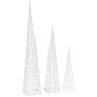 Cono de luz LED decorativo acrílico multicolor 60/90/120 cm de vidaXL, Luces de Navidad - Ref: Foro24-328974, Precio: 99,00 €...