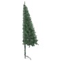 Árbol de Navidad artificial de esquina verde 150 cm PVC