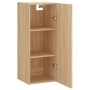 Armario de pared madera ingeniería roble Sonoma 34,5x34x90 cm