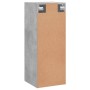 Armario de pared madera ingeniería gris hormigón 34,5x34x90 cm