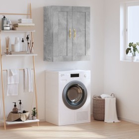 Armario de pared madera ingeniería gris hormigón 69,5x34x90 cm Armario de pared madera ingeniería gris hormigón 69,5x34x90 cm